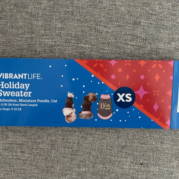 Dog sweaters. Multiple sizes. New. "Boss Lady" gray, pink and white. - Picture 6 of 7